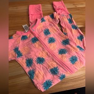 Bonds short sleeve wondersuit - pineapple print